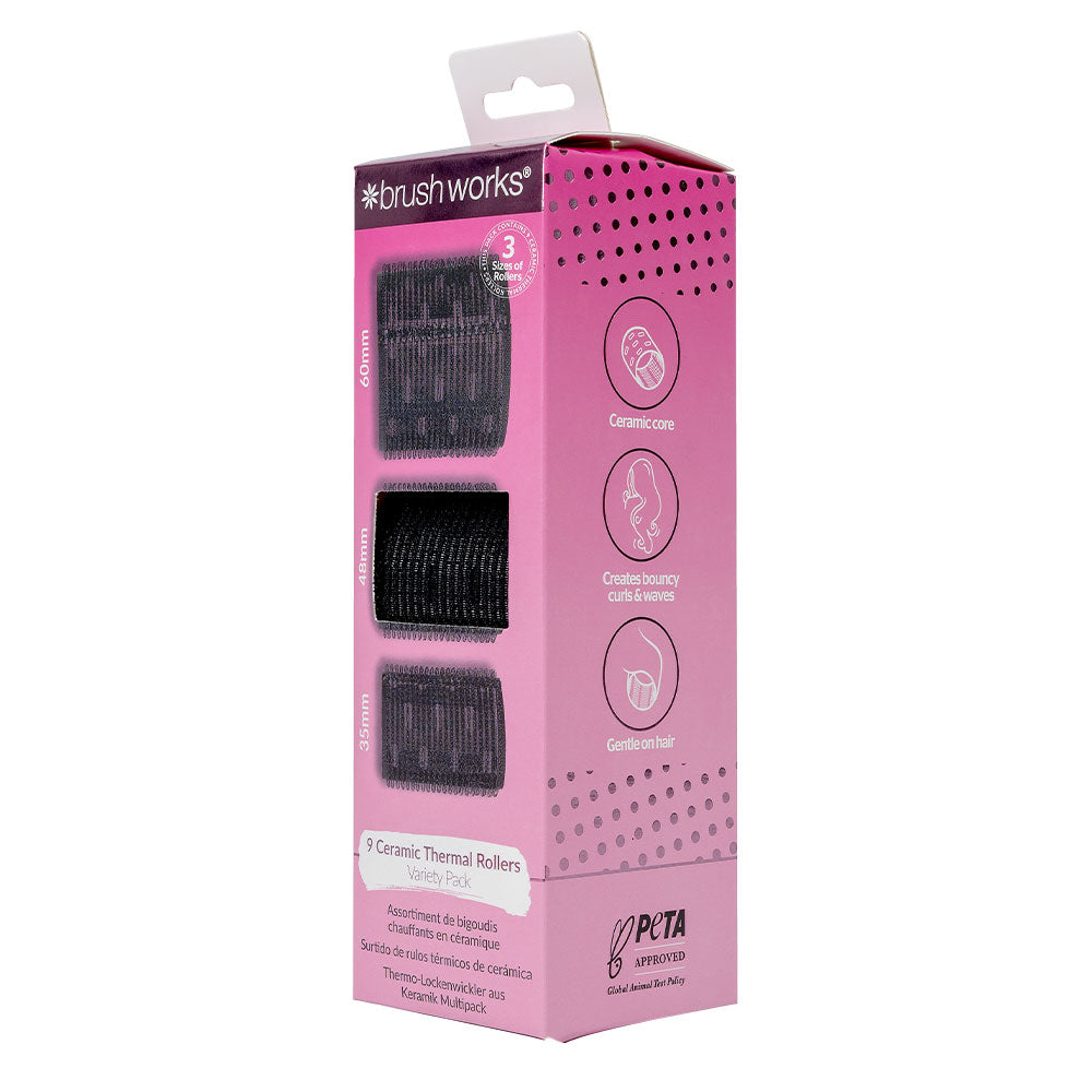 Brushworks Ceramic Thermal Rollers Variety Pack (9)