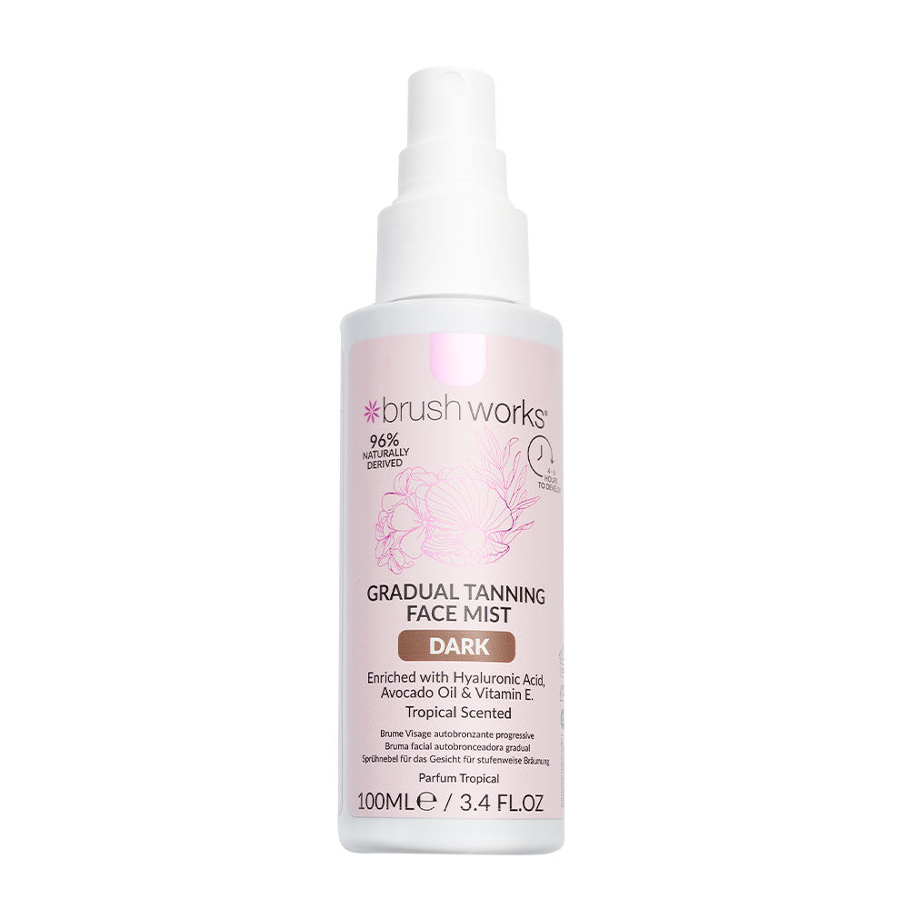 Brushworks Gradual Tanning Face Mist Dark 100ml