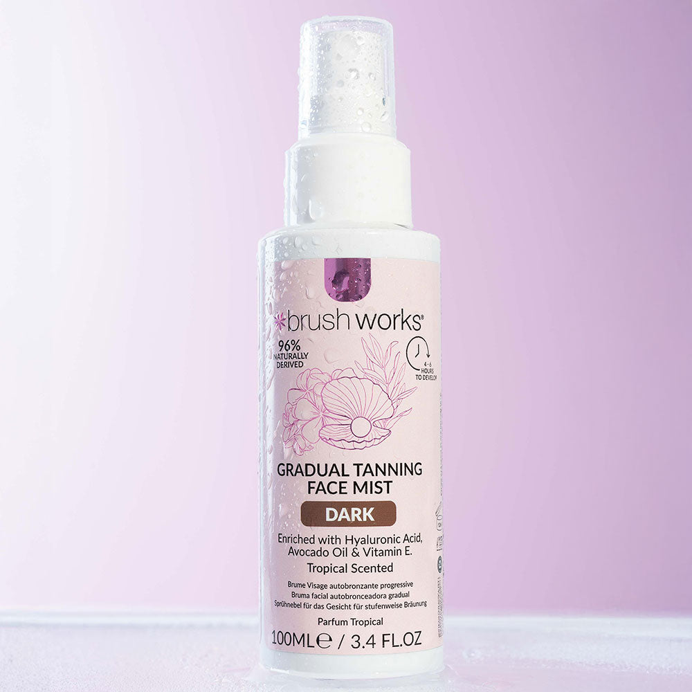 Brushworks Gradual Tanning Face Mist Dark 100ml