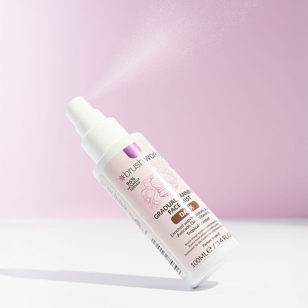Brushworks Gradual Tanning Face Mist Dark 100ml