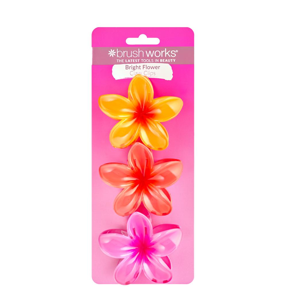 Brushworks Bright Flower Claw Clips (3)