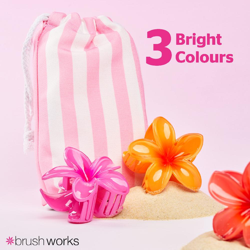 Brushworks Bright Flower Claw Clips (3)