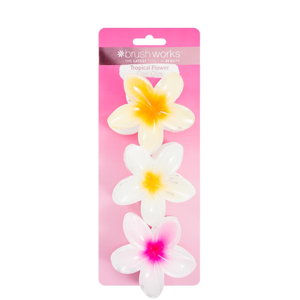 Brushworks Tropical Flower Claw Clips (3)