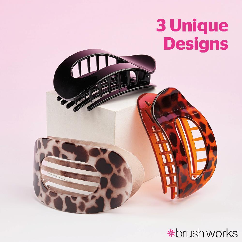 Brushworks Flat Claw Clips (3)