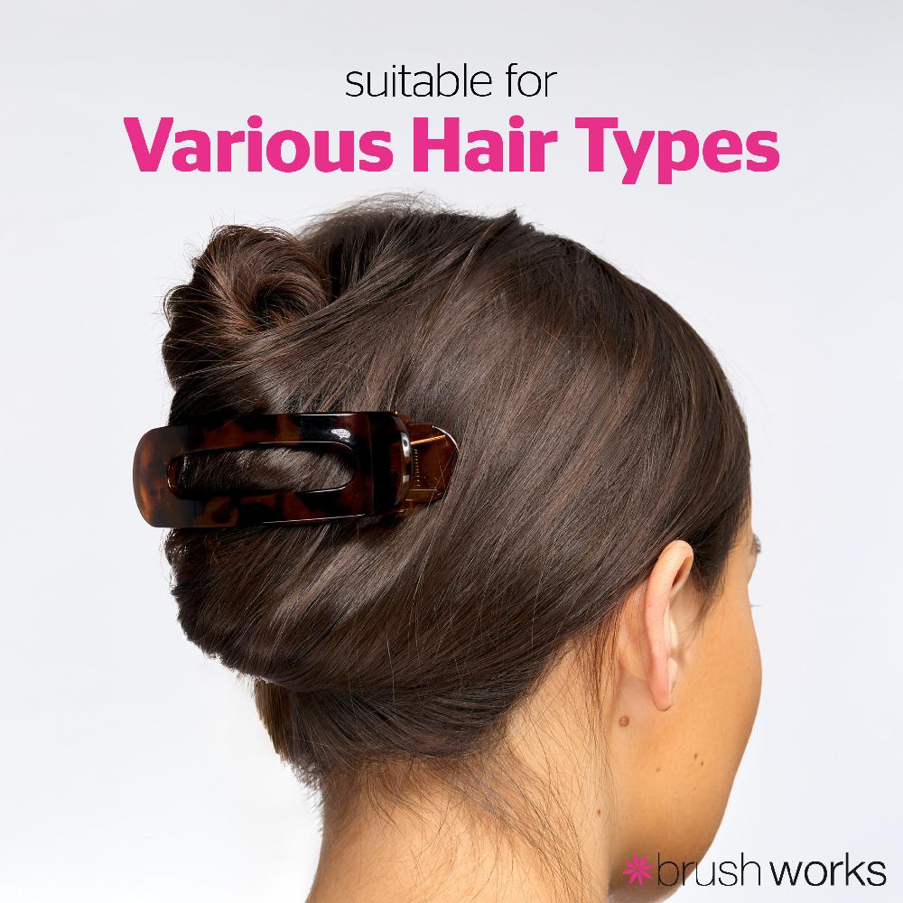Brushworks Sleek Flat Claw Clips (3)