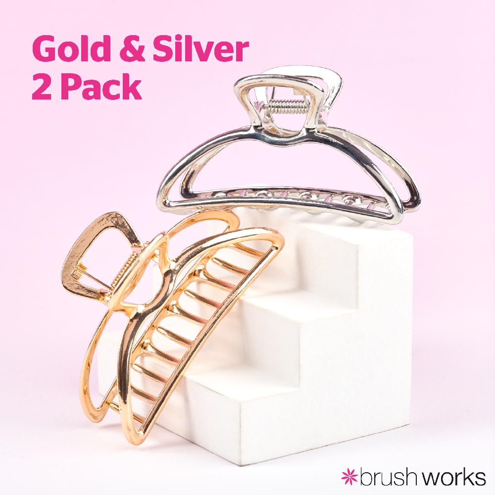 Brushworks Elegant Metal Claw Clips (2)