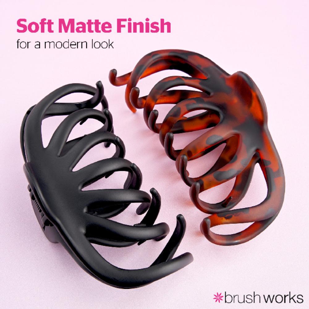 Brushworks Matte Octopus Claw Clips (2)