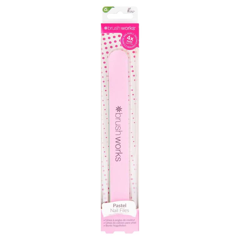 Brushworks Coloured Nail Files - Pastel (4)