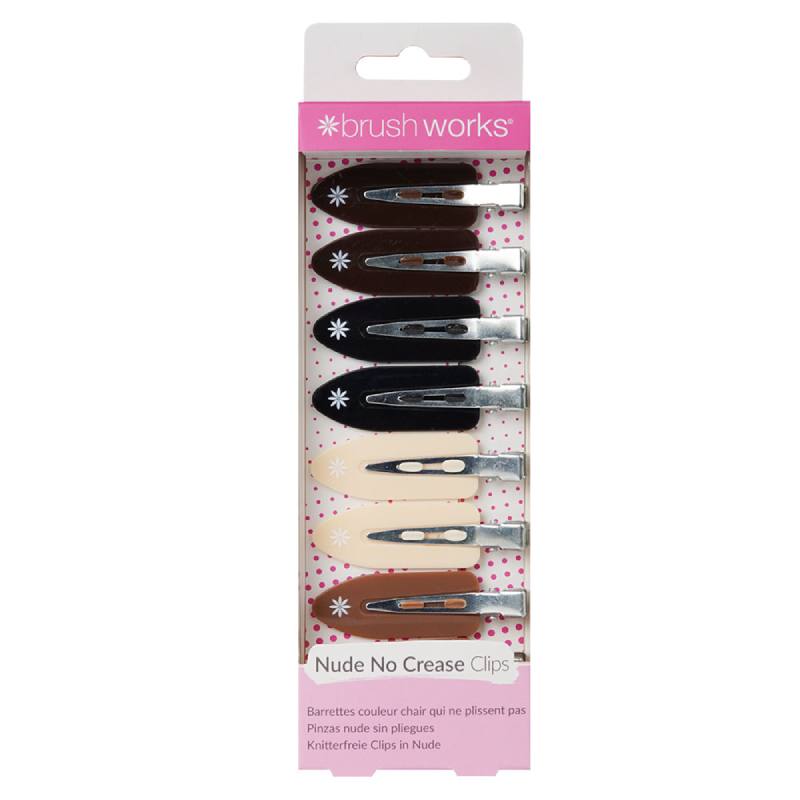 Brushworks No Crease Hair Clips - Nude (8)