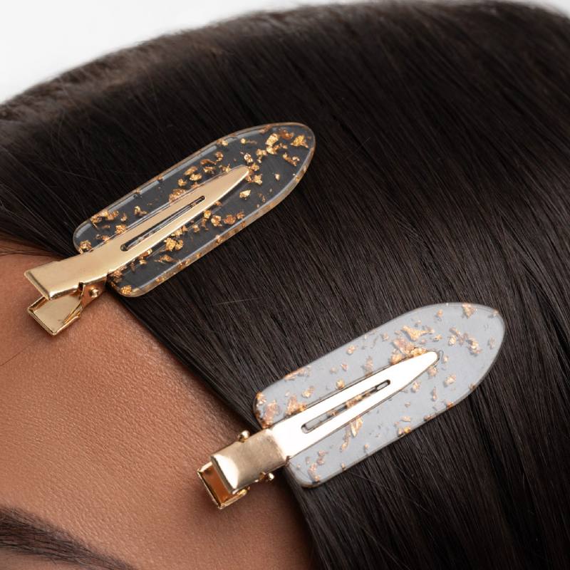 Brushworks Gold Flake No Crease Clips (6)