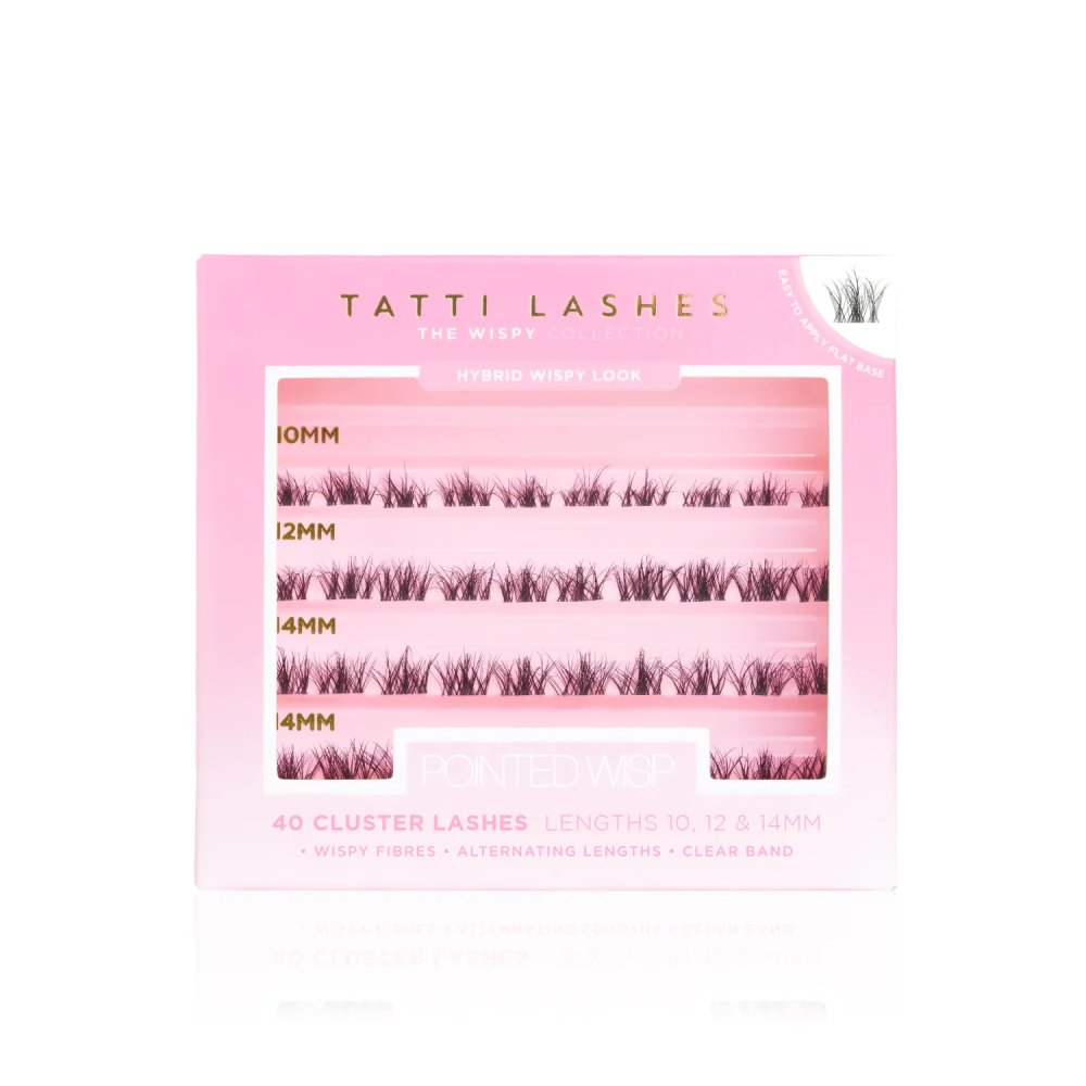 Tatti Lashes Pointed Wisp 40 Individual Cluster Lashes (10,12 & 14mm)