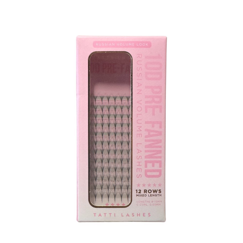 Tatti Lashes 10D Pre-Fanned Russian Volume Lashes 0.05 C Curl (8-15mm)