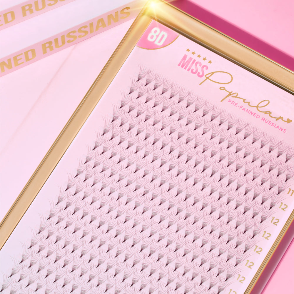 Tatti Lashes 8D Pre-Fanned Russians Miss Popular 0.05 C Curl Mix