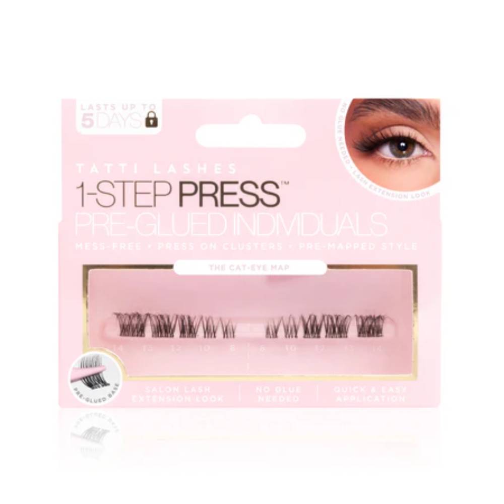 Tatti Lashes 1-Step Press Pre-Glued Individuals The Cat-Eye Map (10)