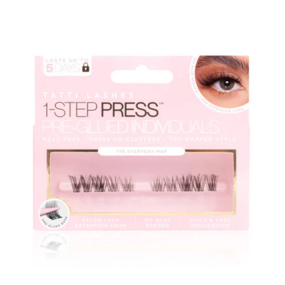 Tatti Lashes 1-Step Press Pre-Glued Individuals The Everyday Map (10)