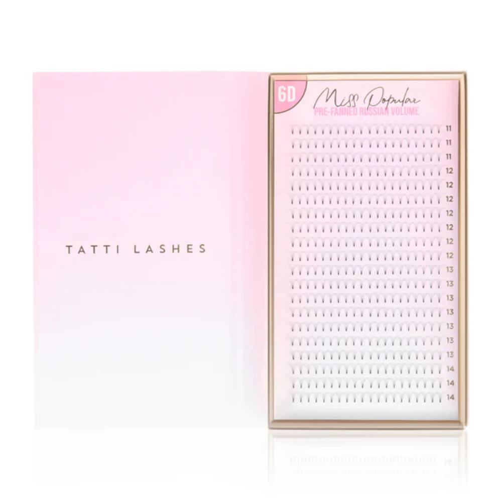 Tatti Lashes 6D Pre-Fanned Russian Lashes 0.07 C-Curl Short
