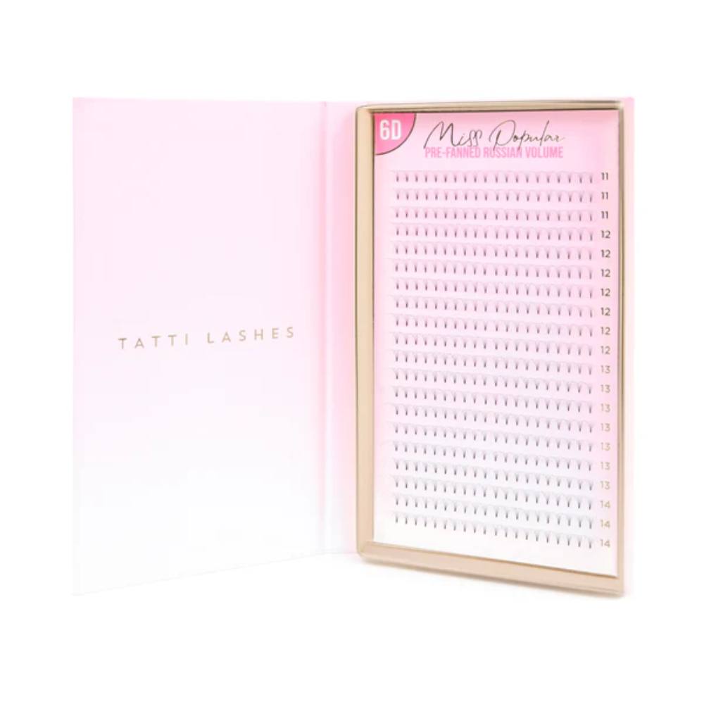 Tatti Lashes 6D Pre-Fanned Russian Lashes 0.07 C-Curl Short