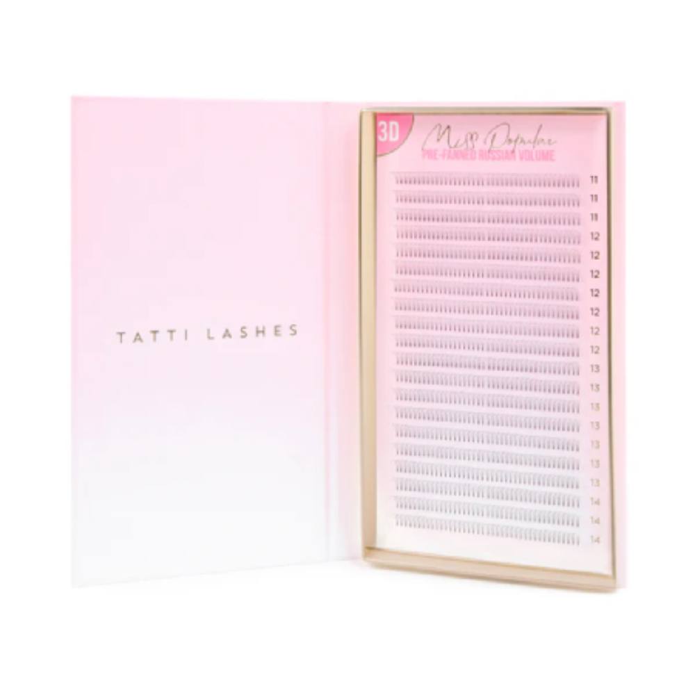 Tatti Lashes 3D Pre-Fanned Russian Lashes 0.10 D-Curl Short
