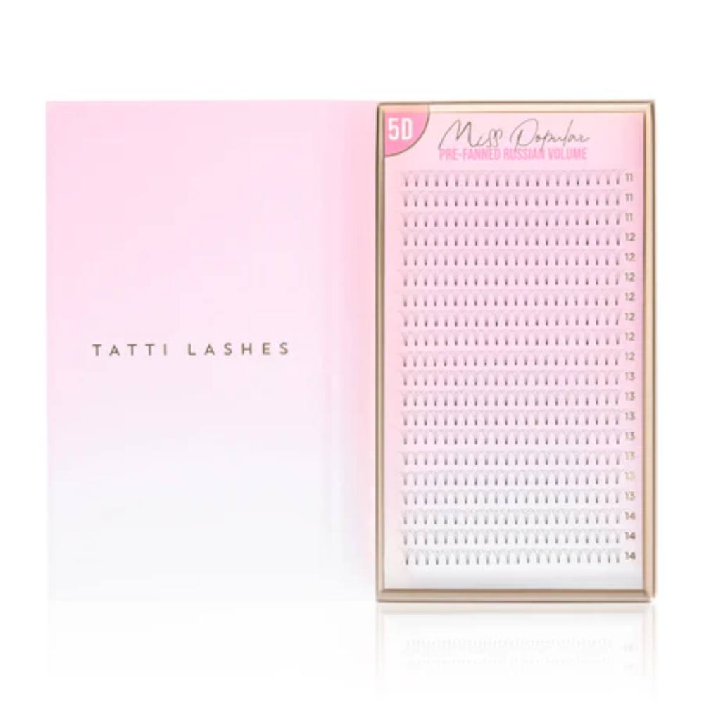 Tatti Lashes 5D Pre-Fanned Russian Lashes 0.10 D-Curl Short