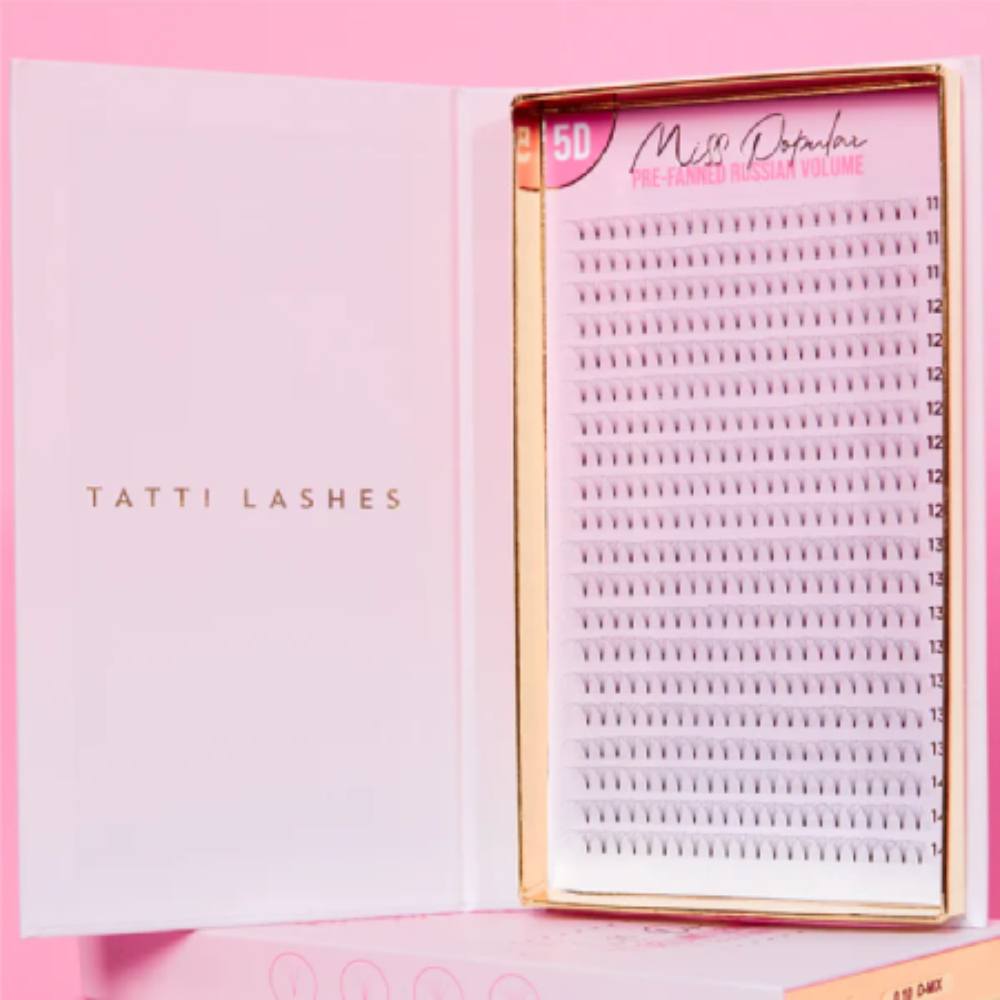 Tatti Lashes 5D Pre-Fanned Russian Lashes 0.10 D-Curl Short