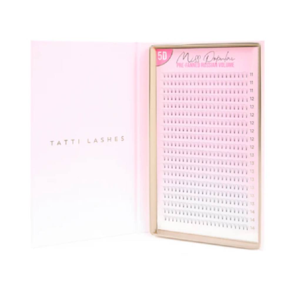 Tatti Lashes 5D Pre-Fanned Russian Lashes 0.10 D-Curl Short