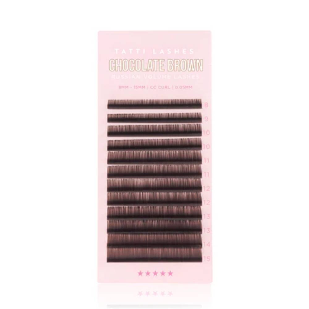 Tatti Lashes Chocolate Brown Classic Lashes CC Curl (8-15mm)