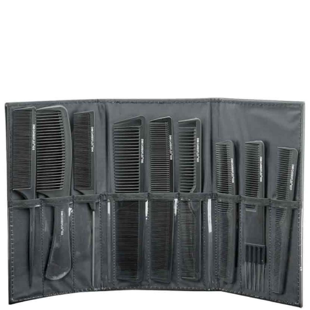 DMI 9 Piece CarboFlex Carbon Comb Set with Carry Case