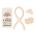 Silver Cloud Caramel Satin Heatless Curler Set