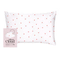 Silver Cloud Love Heart Satin Pillowcase
