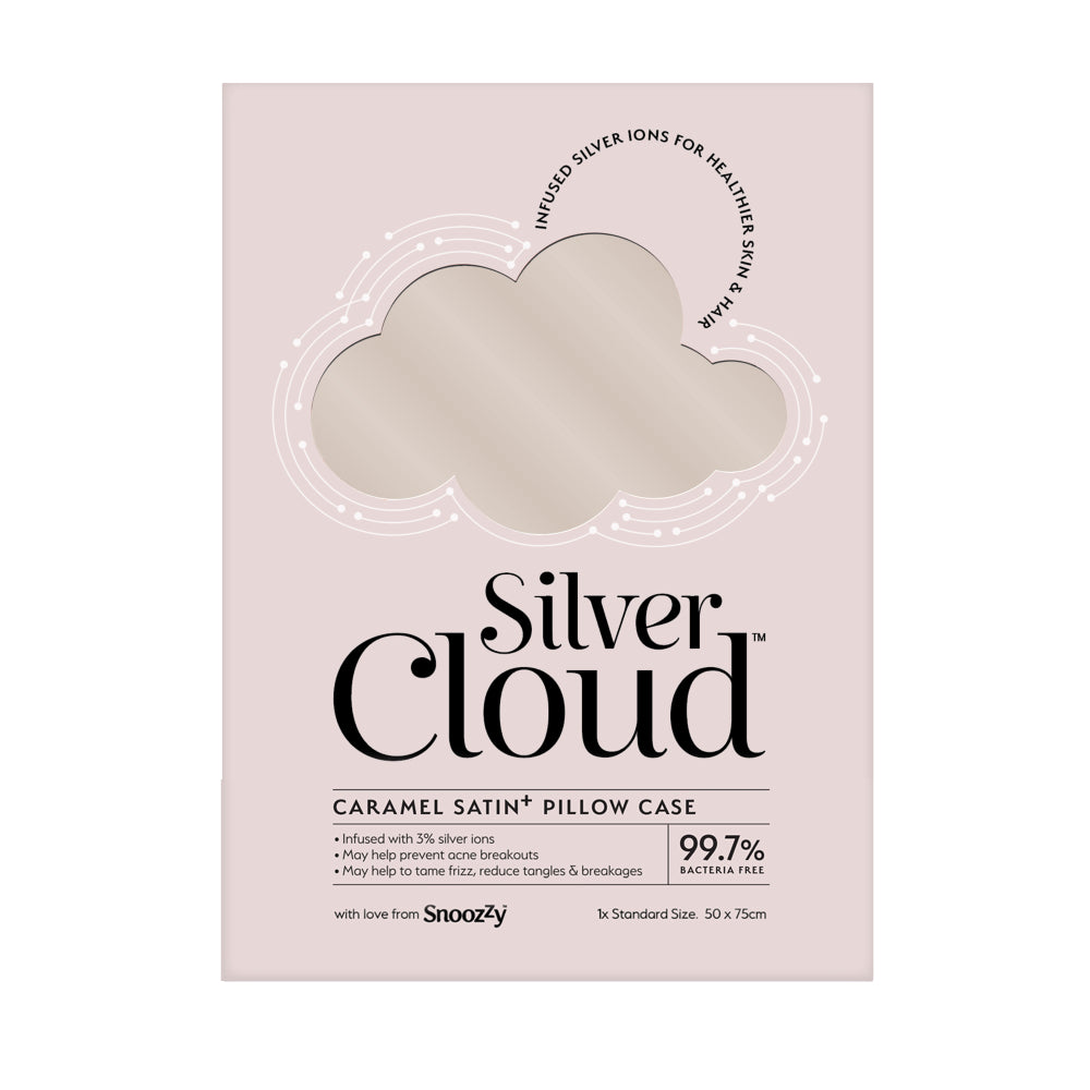 Silver Cloud Caramel Satin Pillowcase