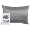 Silver Cloud Charcoal Satin Pillowcase