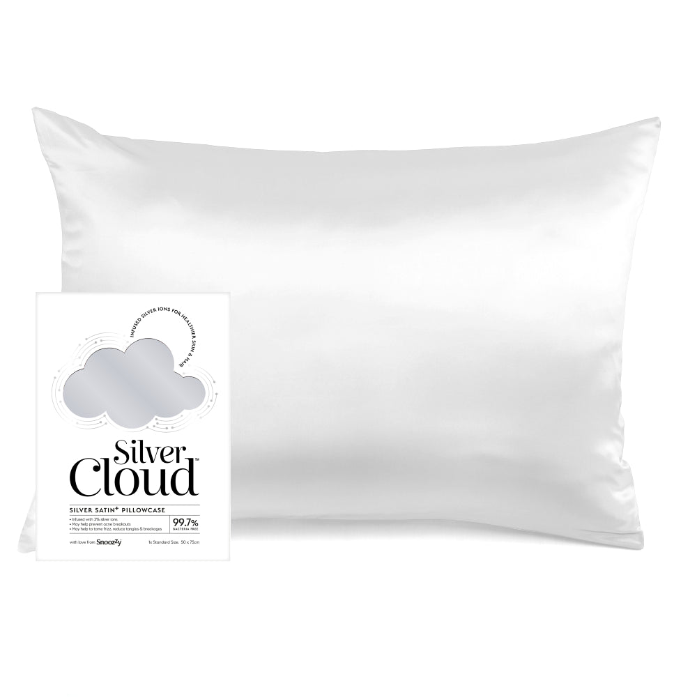 Silver Cloud Silver Satin Pillowcase
