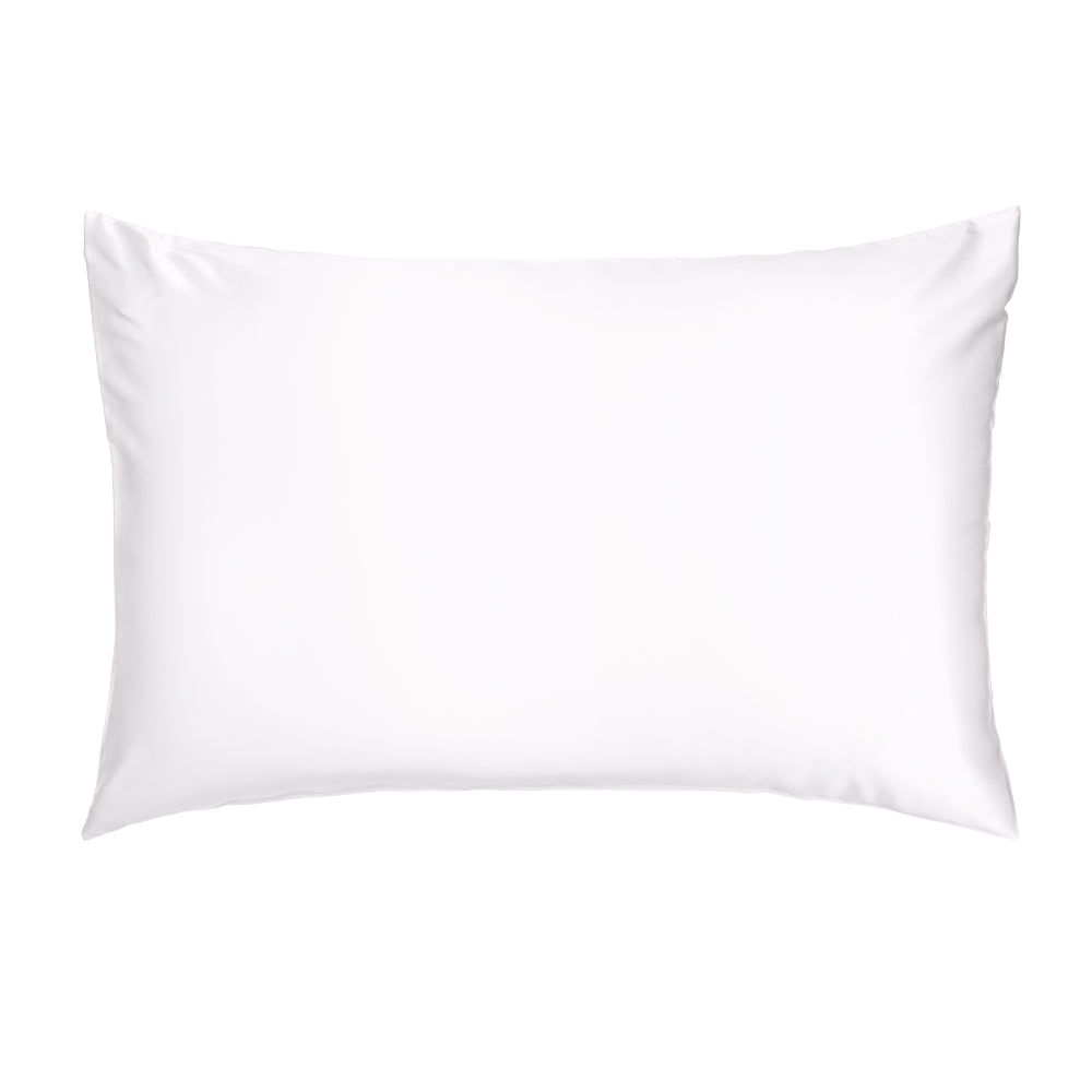 Silver Cloud White Satin Pillowcase