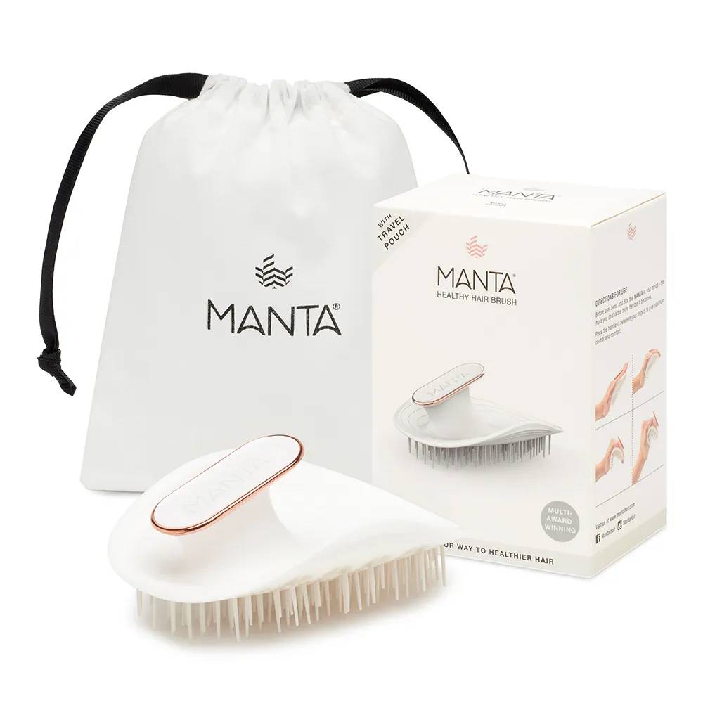 Manta Healthy Hair Brush White