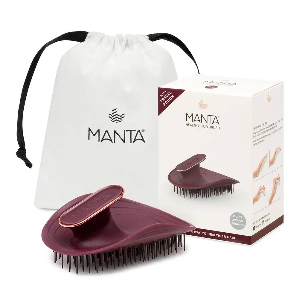Manta Healthy Hair Brush Burgundy