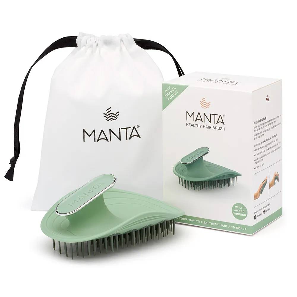 Manta Healthy Hair Brush Serene Green