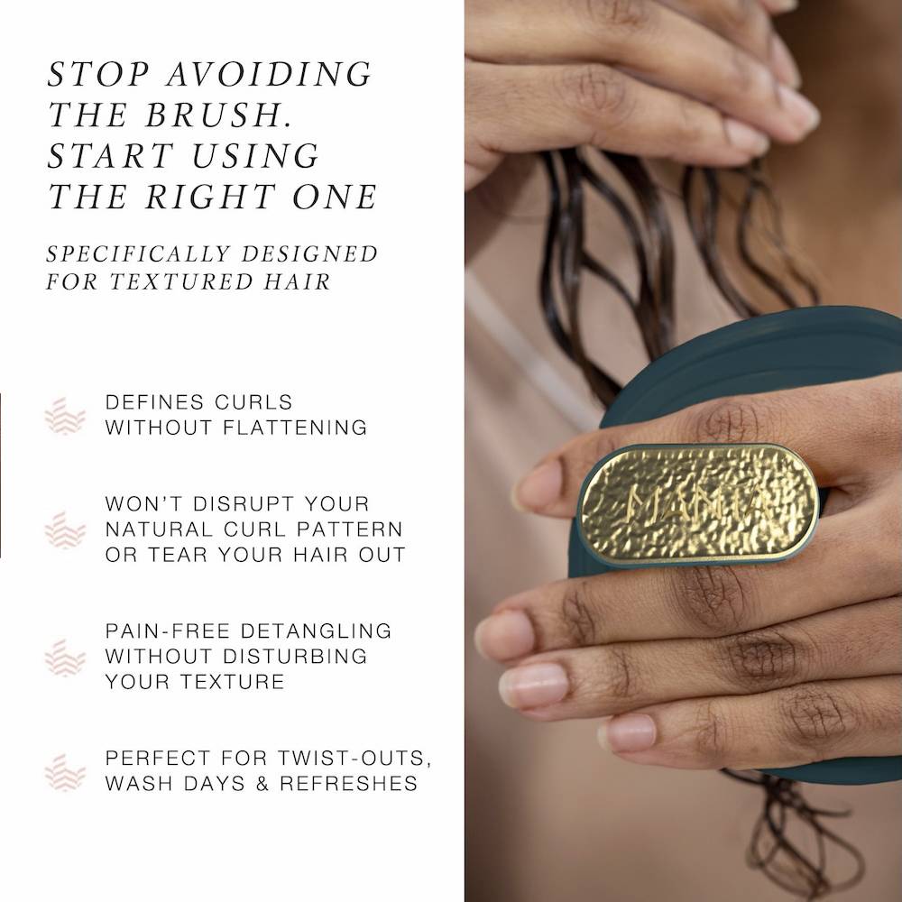 Manta Healthy Hair Brush Curly, Kinks & Coils Soft Teal
