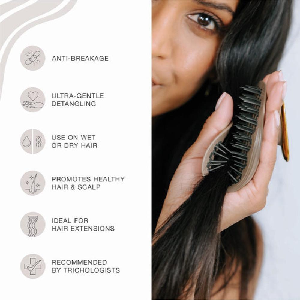 Manta Thick, Straight & Wavy Hair Brush Velvet Mocha