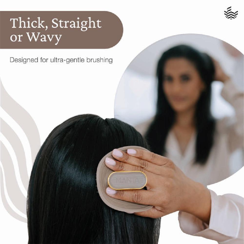 Manta Thick, Straight & Wavy Hair Brush Velvet Mocha