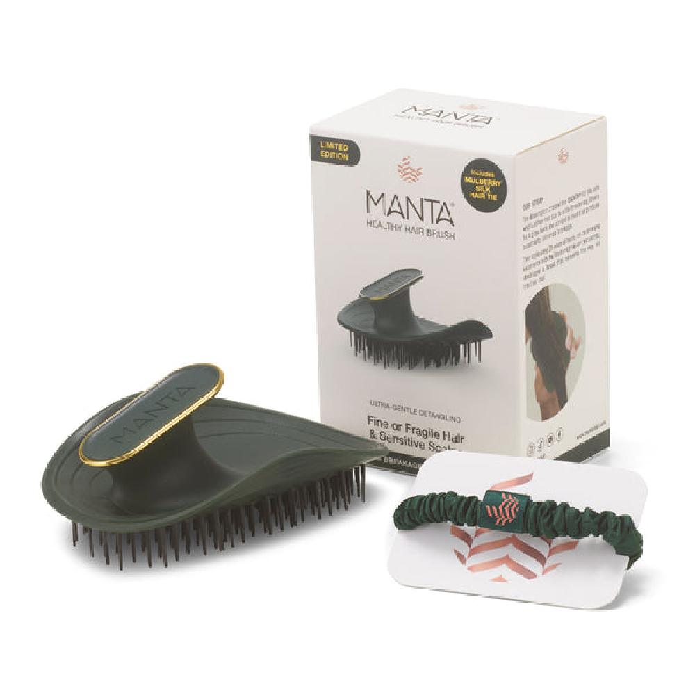 Manta Hair Brush Holly Green