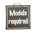Models Required Shop Sign Black/White