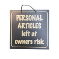 Personal Articles Shop Sign - Black/Gold
