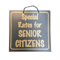Special Rates Shop Sign - Black/Gold