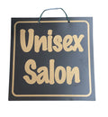 Unisex Salon Shop Sign - Black/Gold