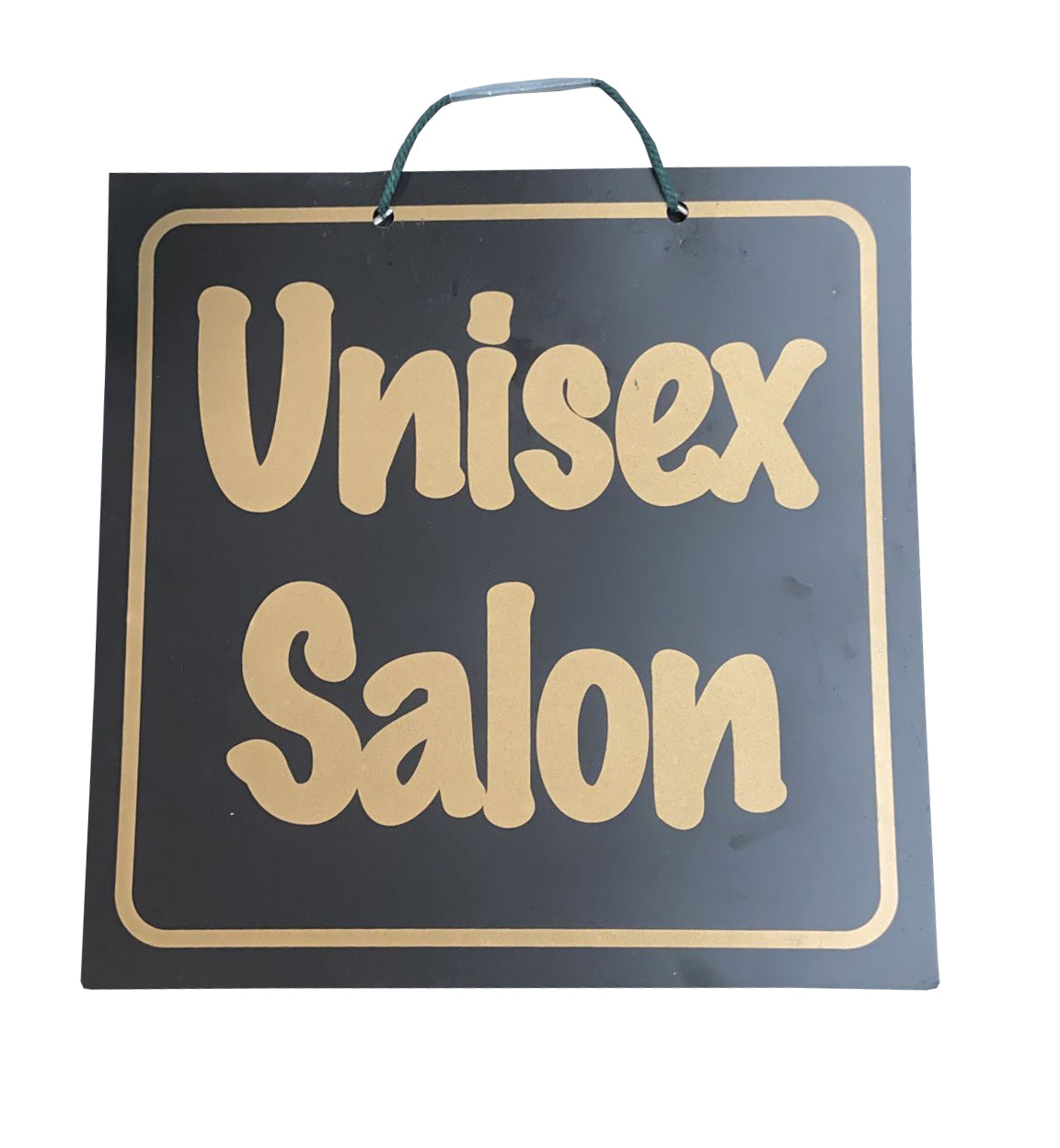 Unisex Salon Shop Sign - Black/Gold