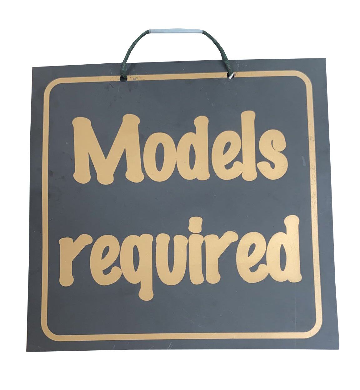 Models Required Shop Sign - Black/Gold