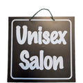 Unisex Salon Shop Sign - Black/White
