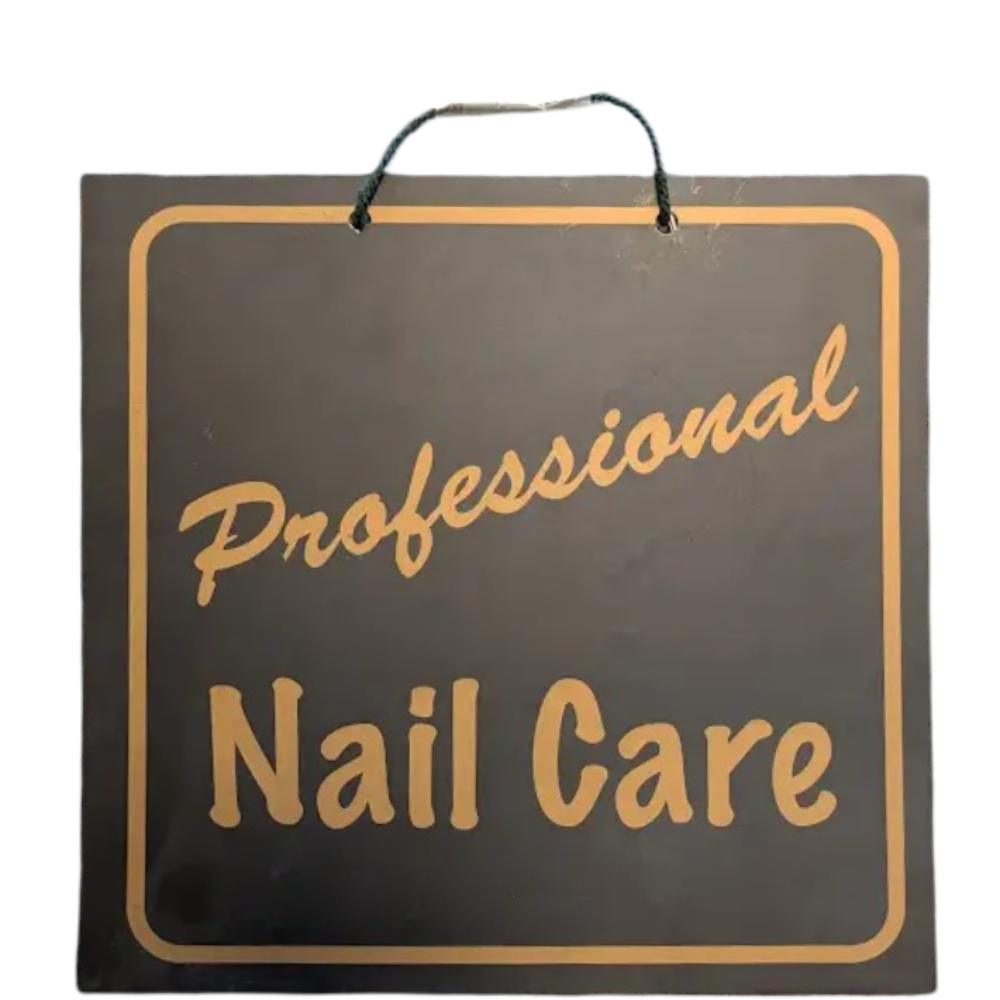 Professional Nail Care Shop Sign - Black/Gold
