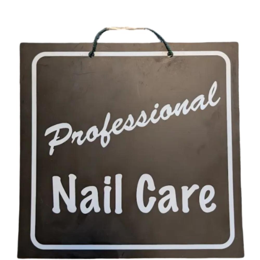 Professional Nail Care Shop Sign - Black/White