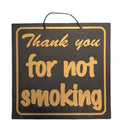 Thank You For Not Smoking Shop Sign - Black/Gold